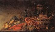 Frans Ryckhals Fruit and Lobster on a Table china oil painting reproduction